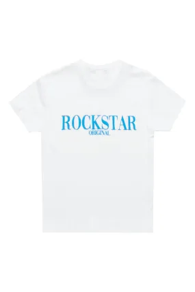 Boys Octavio Printed T-Shirt-White/Blue