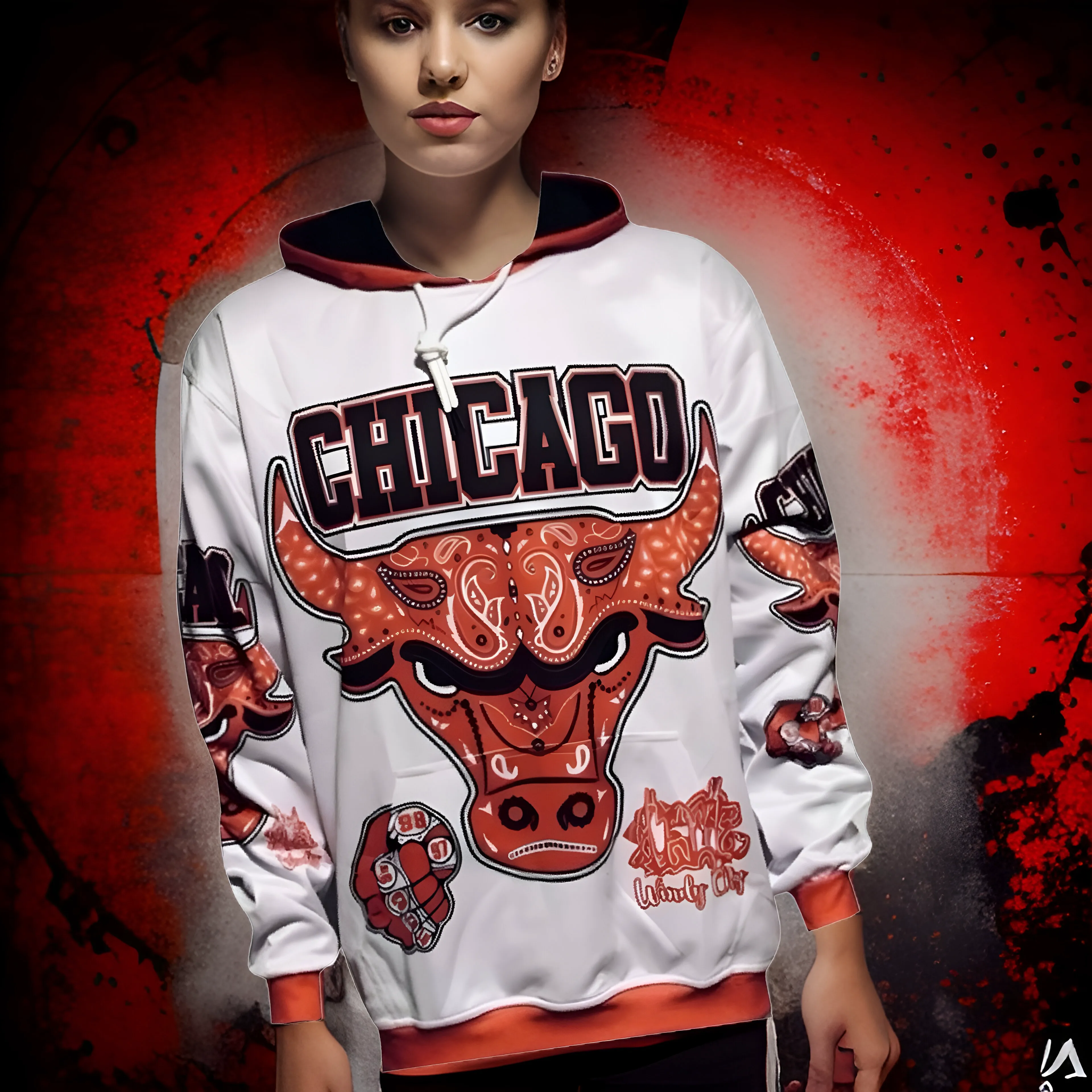 ^CHICAGO^ PULLOVER HOODIES (FLEECY LINED)