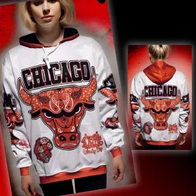 ^CHICAGO^ PULLOVER HOODIES (FLEECY LINED)