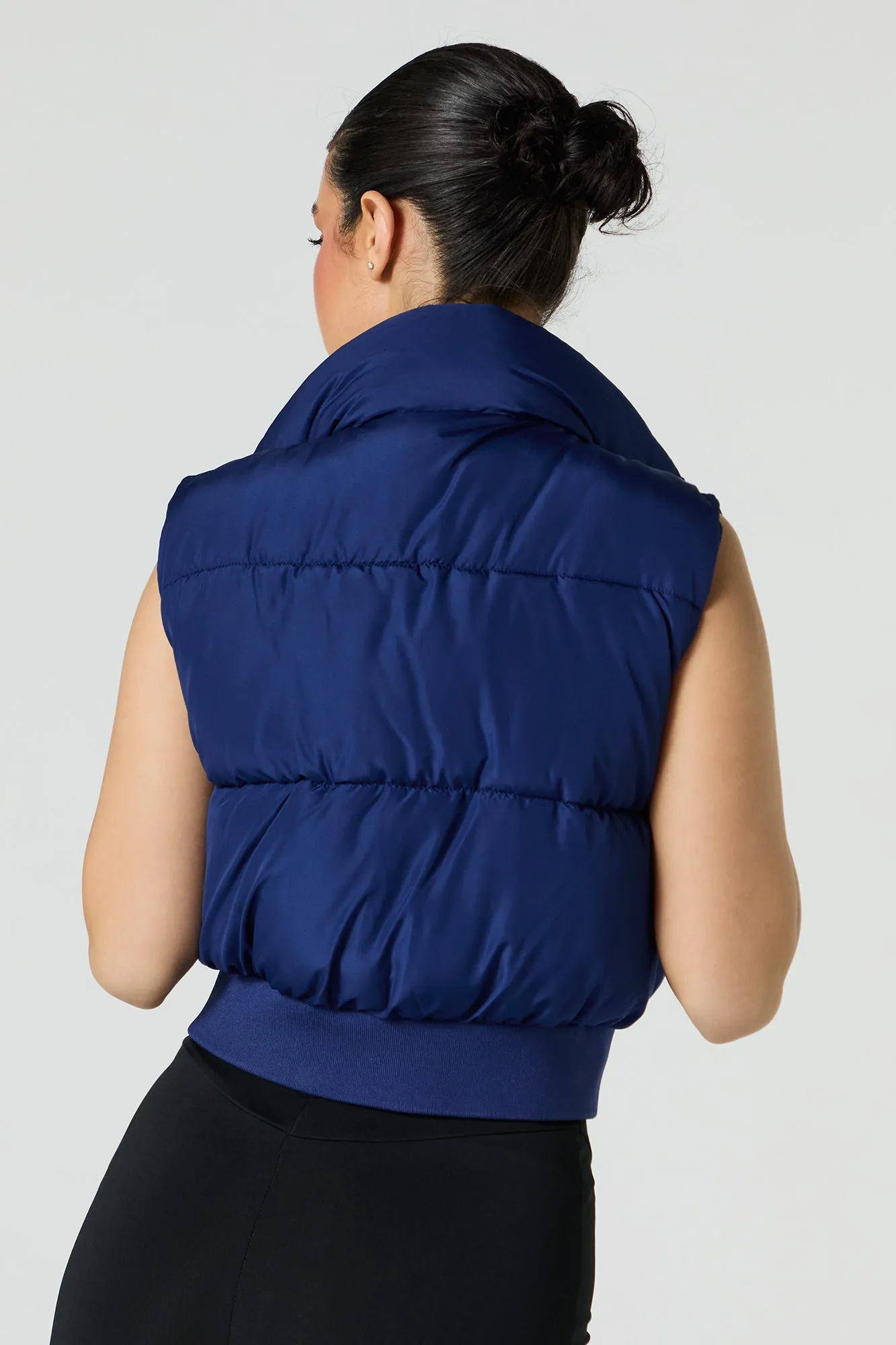 Cropped Puffer Vest