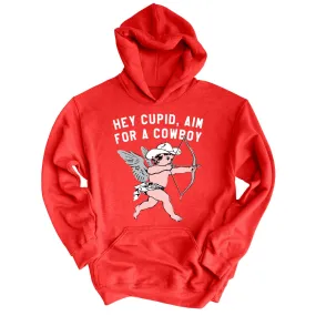 Cupid Aim For A Cowboy Hoodie