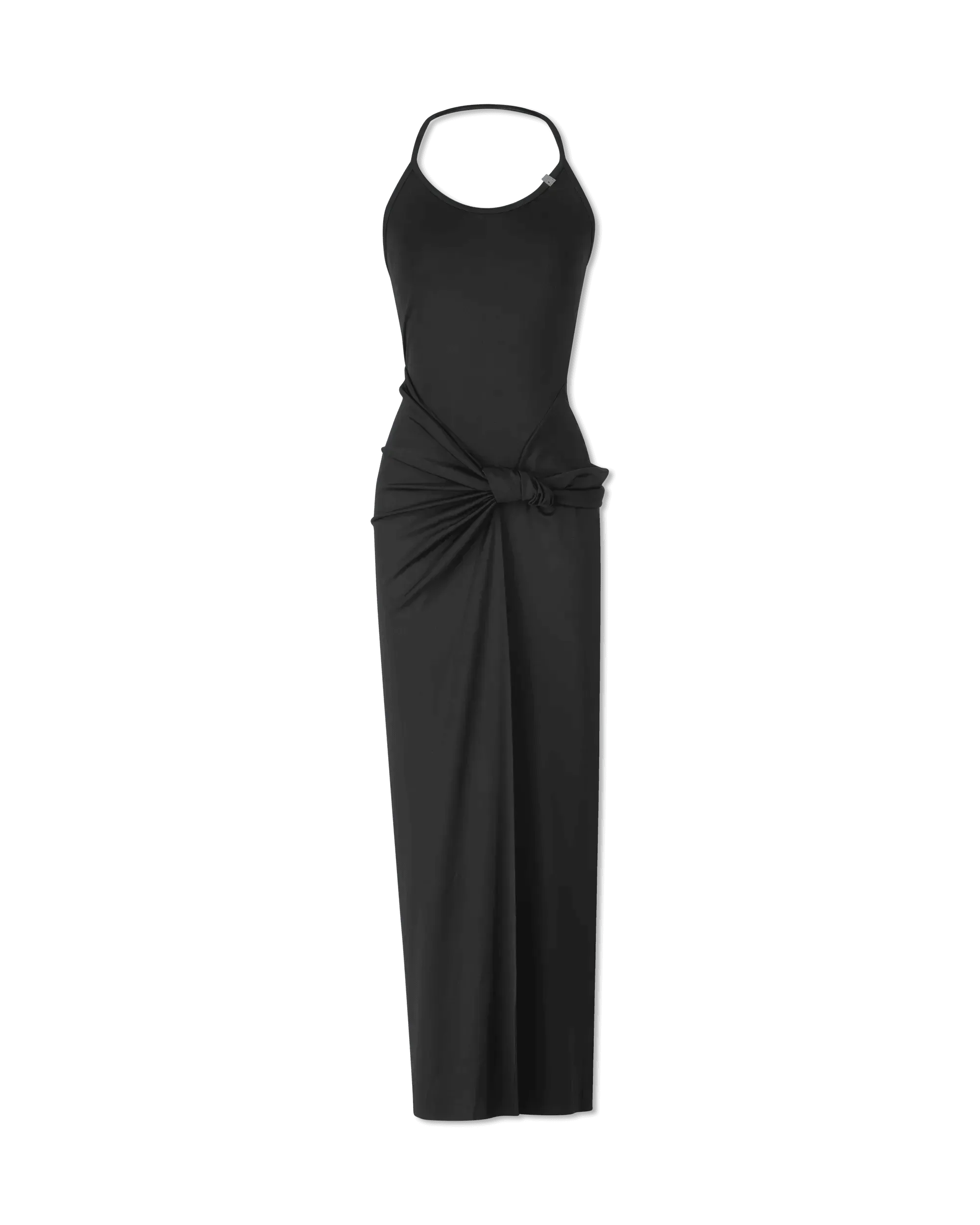 Halter Front Knotted Maxi Dress