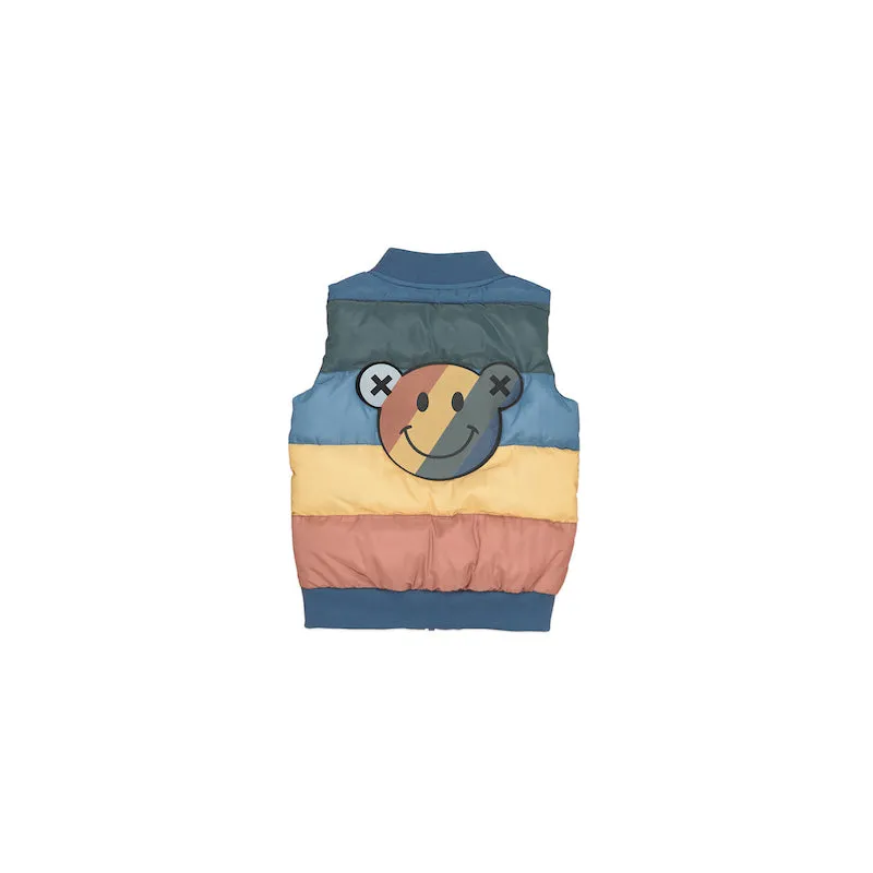 Huxbaby Smiley Rainbow Puffer Vest