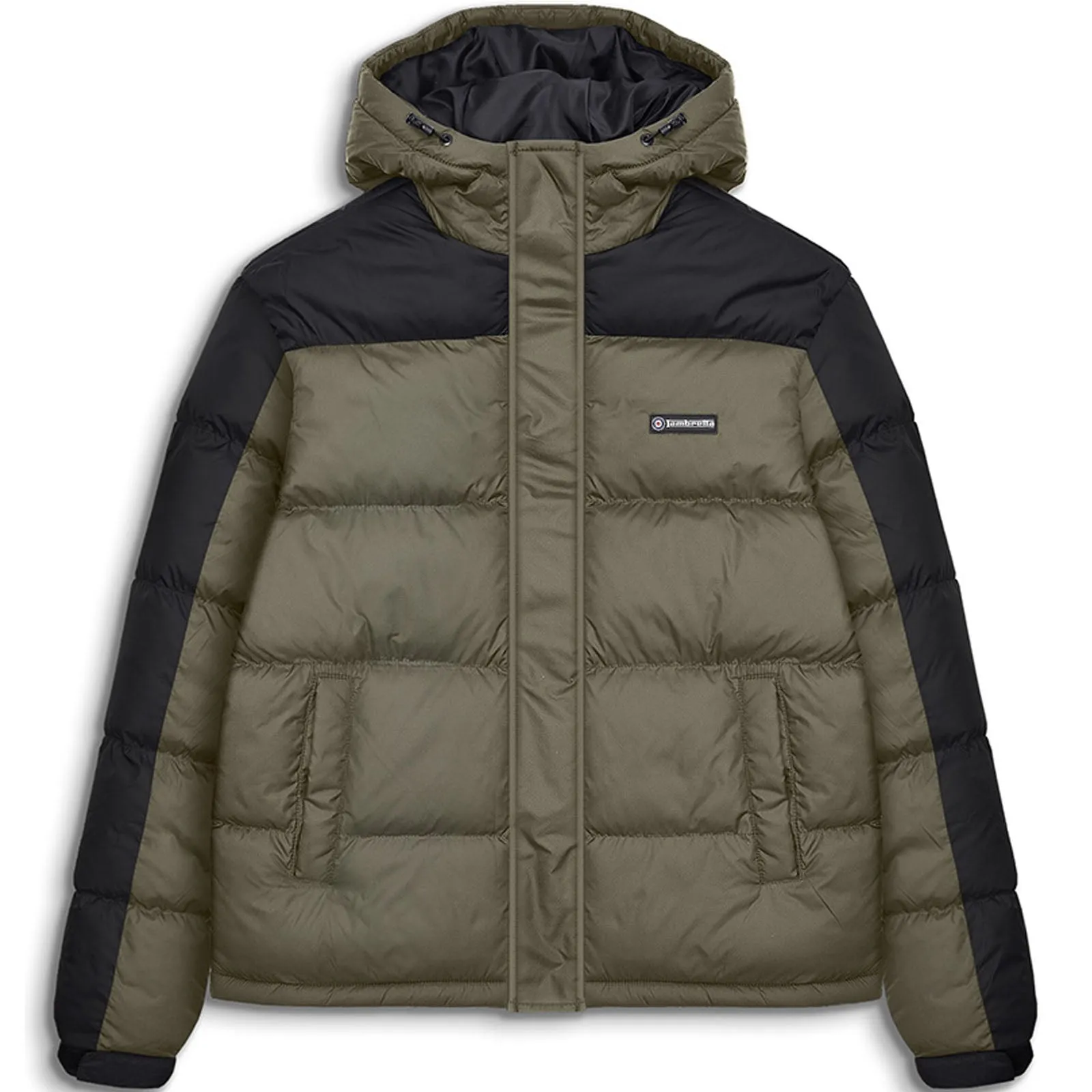 Lambretta Mens Hooded Puffer Padded Raglan Jacket