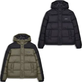 Lambretta Mens Hooded Puffer Padded Raglan Jacket