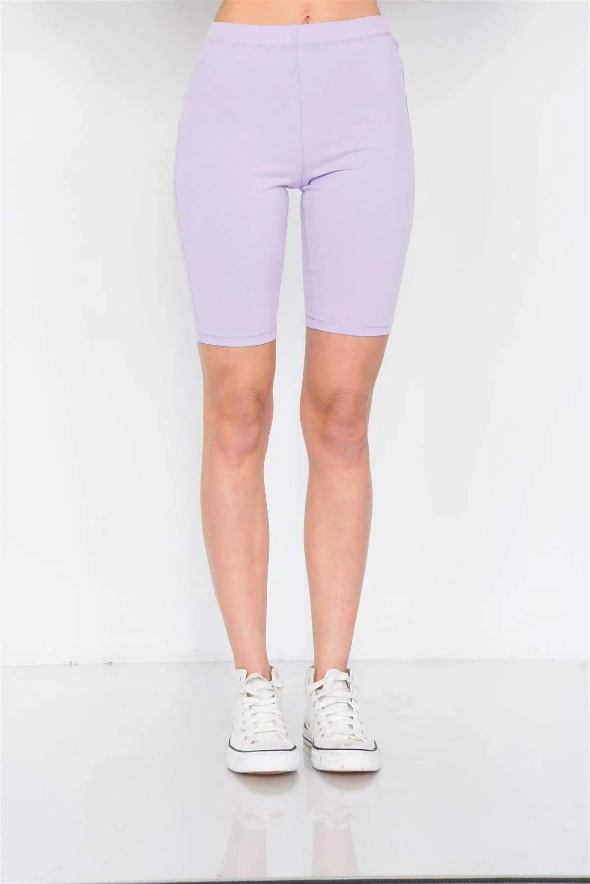 Lavender Stretchy Athletic Biker Shorts /3-2-1