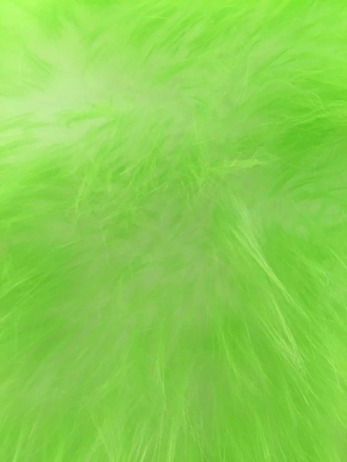 Lime/ off white cotton candy design shaggy faux fun fur- 2 tone super soft faux fur- yard