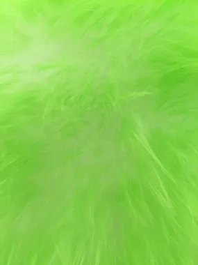 Lime/ off white cotton candy design shaggy faux fun fur- 2 tone super soft faux fur- yard