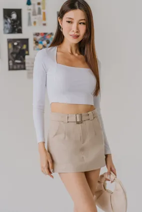 Luxe Buckle Skorts (Khaki)