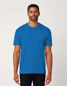 Men Plain Crew-Neck Short Sleeve Tee Shirt-Royal Blue