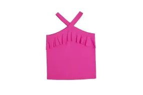 MIA Cross Over Halter Tank in Hot Pink