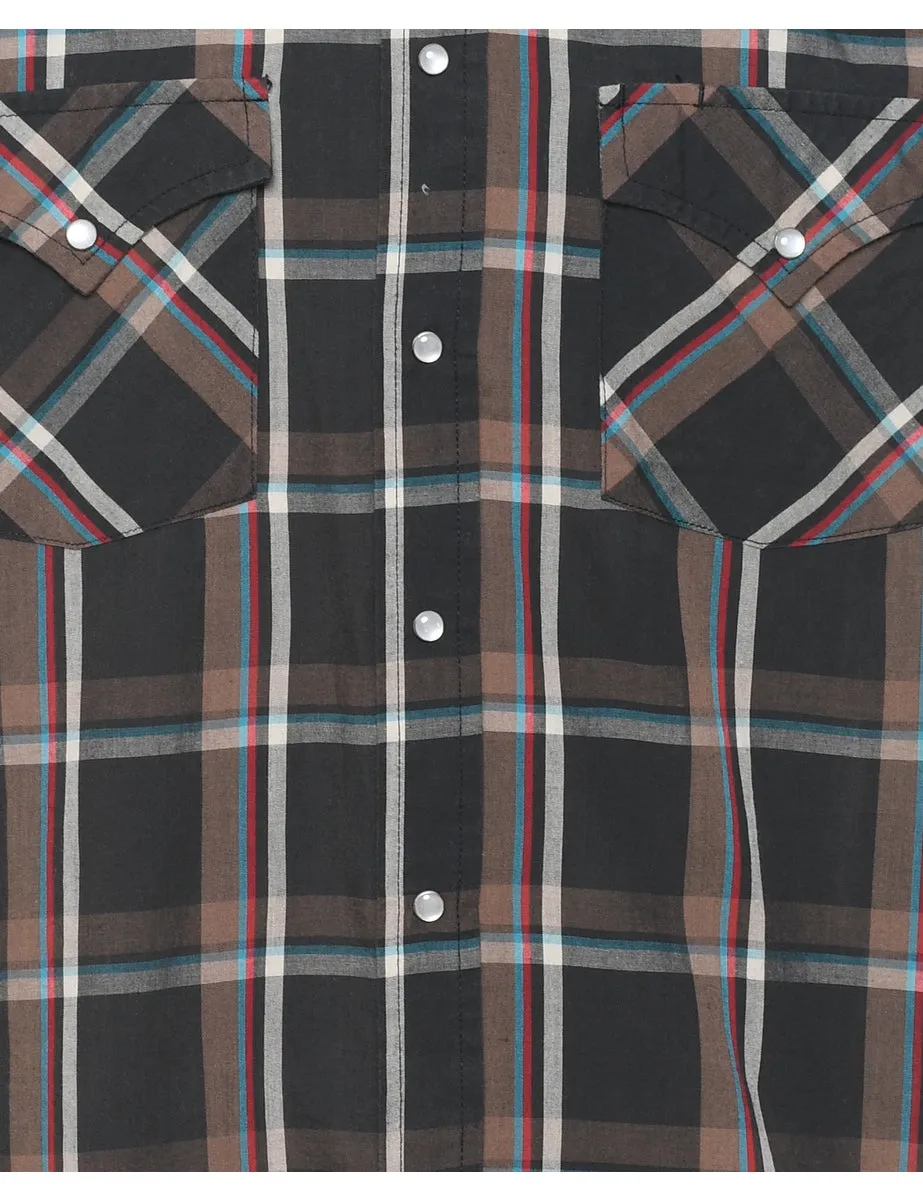 Multi-colour Checked Western Shirt - M