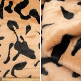 Patterned Plush Short Hair Faux Fur Design-25 Cheetah Large Spot by 25CM