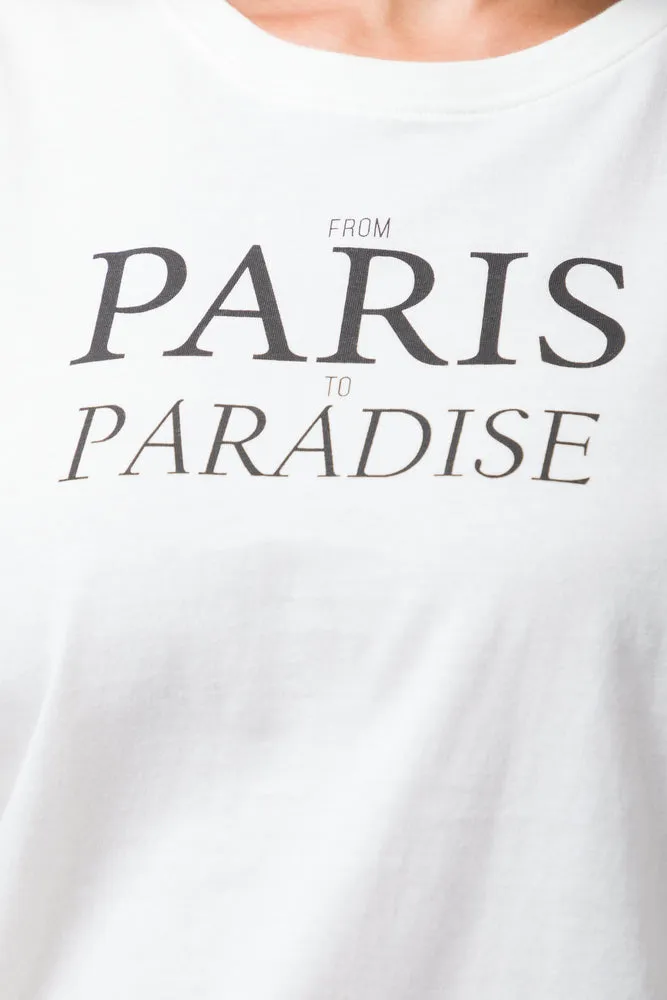 Placement Printed Tee Milk Paris