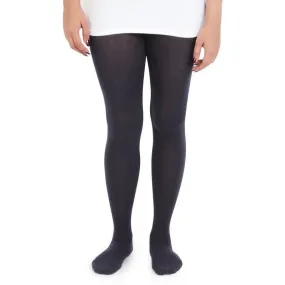 Plain Knitted Tights For Girls - Black