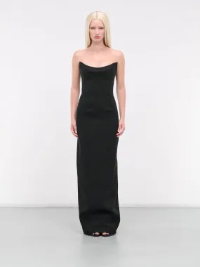 Sculptural Column Gown (1014674-1A10346-BLACK)