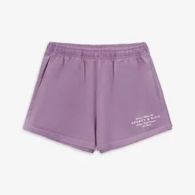 SPORTY & RICH | WMN'S HEALTH INITIATIVE DISCO SHORT { SOFT LAVENDER/WHITE