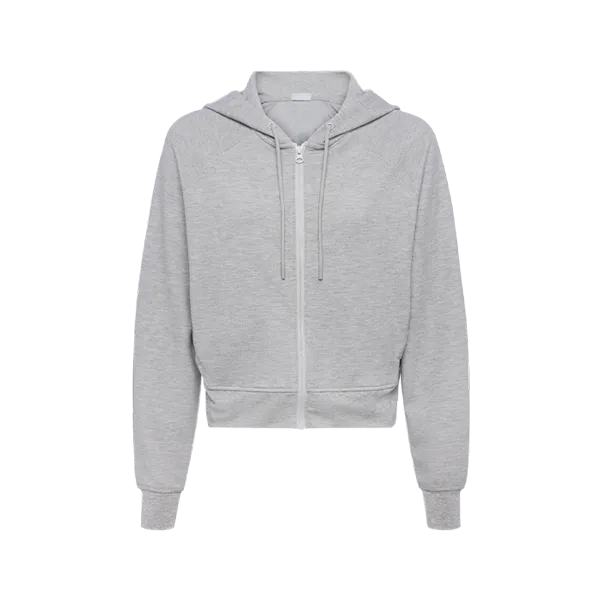 Sporty Waffle Zip Up | Heather Grey