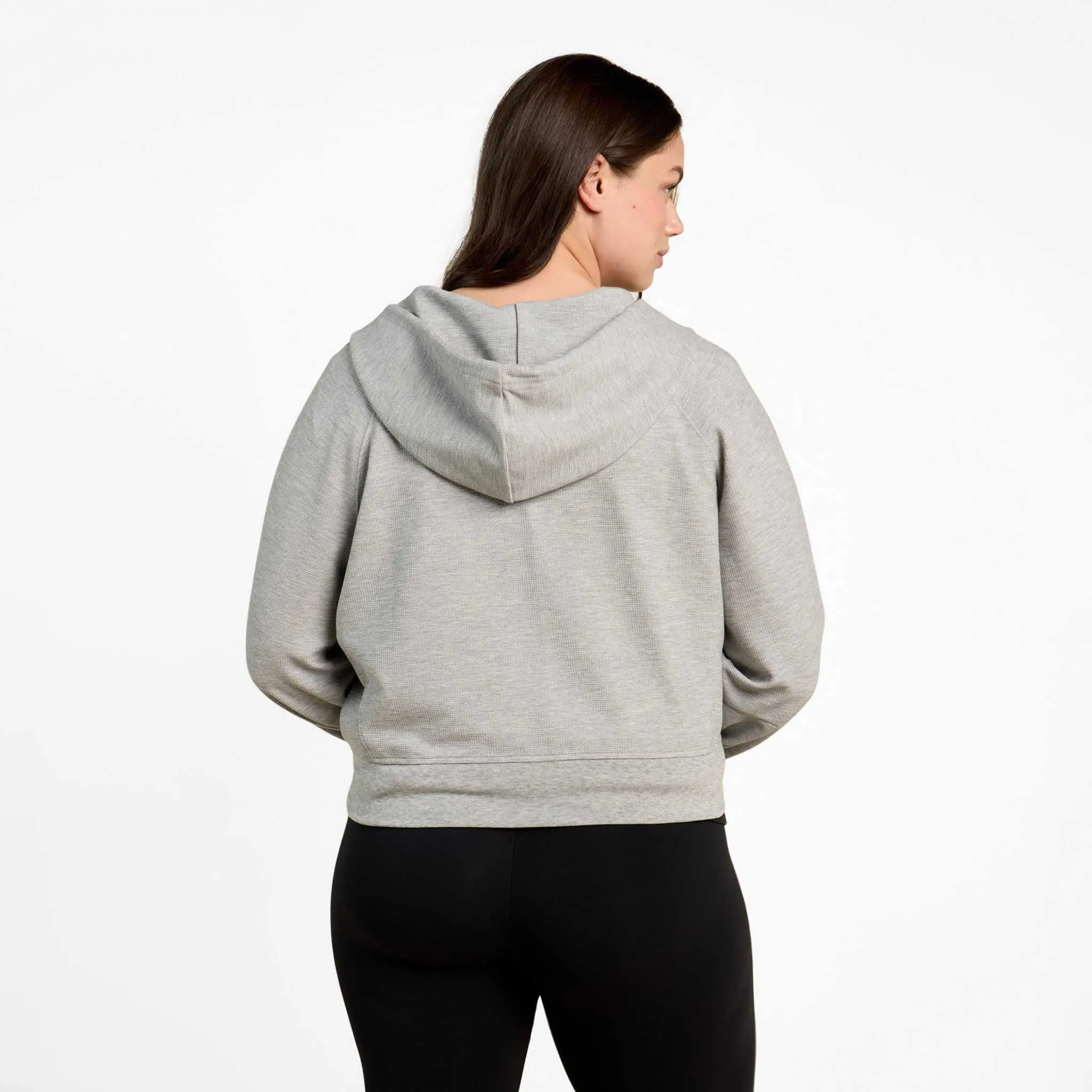 Sporty Waffle Zip Up | Heather Grey