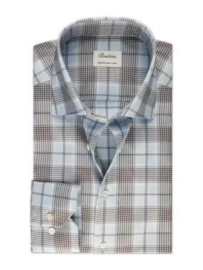 Stenstroms Blue Checked Twill Shirt