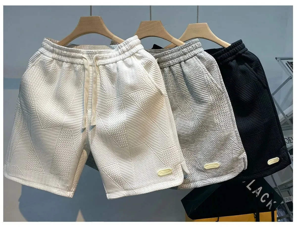 Textured Men's Summer Shorts for Sporty Looks