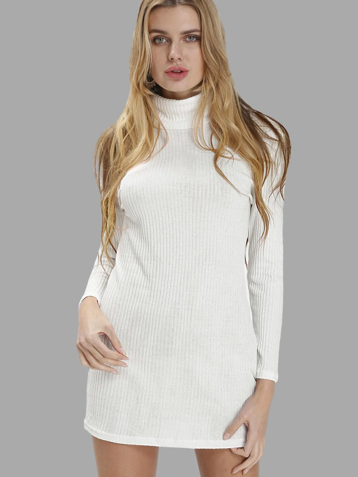 Wholesale Round Neck Long Sleeve Casual Dress